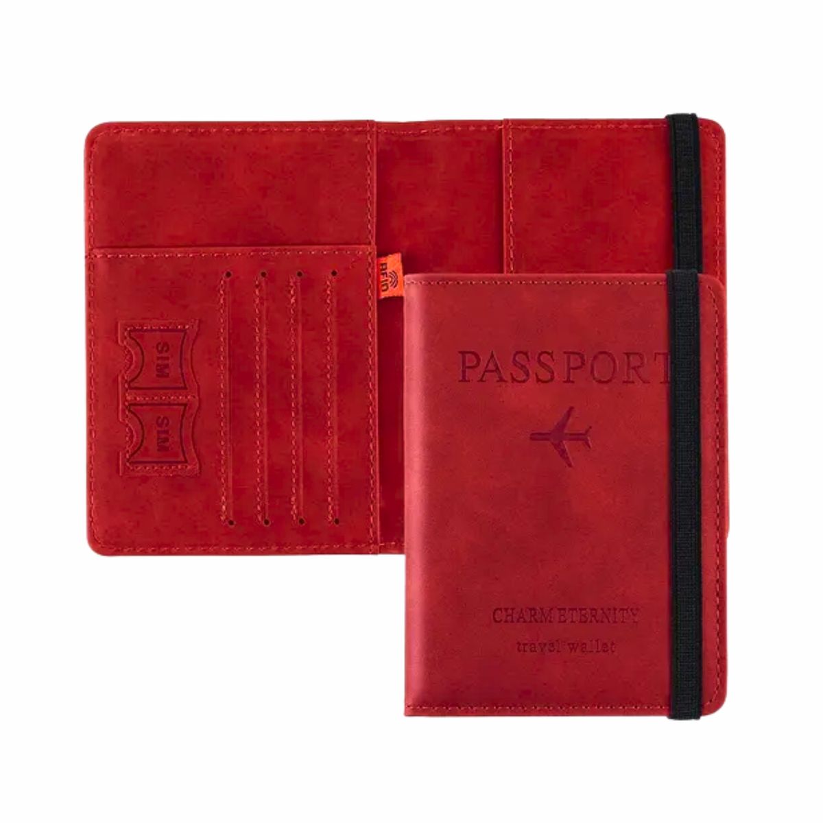 GENERICO - Porta Pasaporte Documentos Funda Protectora Viaje Con Rfid