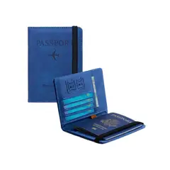 GENERICO - Porta Pasaporte Documentos Funda Protectora Viaje Con Rfid