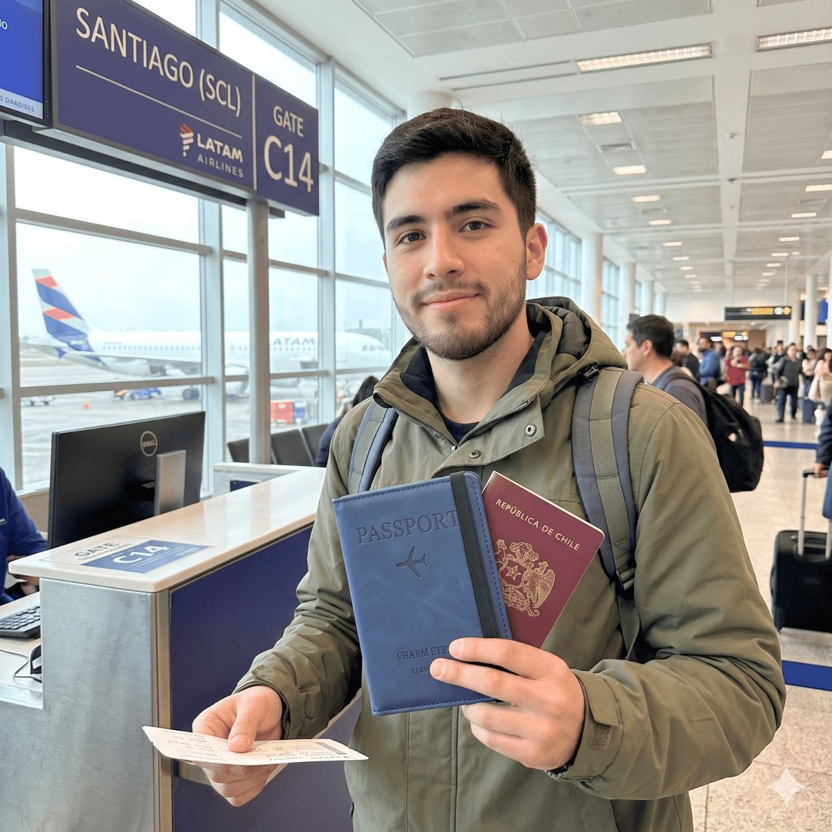 GENERICO - Porta Pasaporte Documentos Funda Protectora Viaje Con Rfid