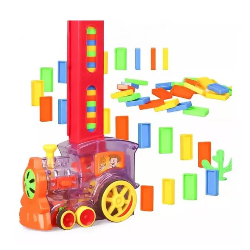 GENERICO - Juego De Bloques Tren Dominó