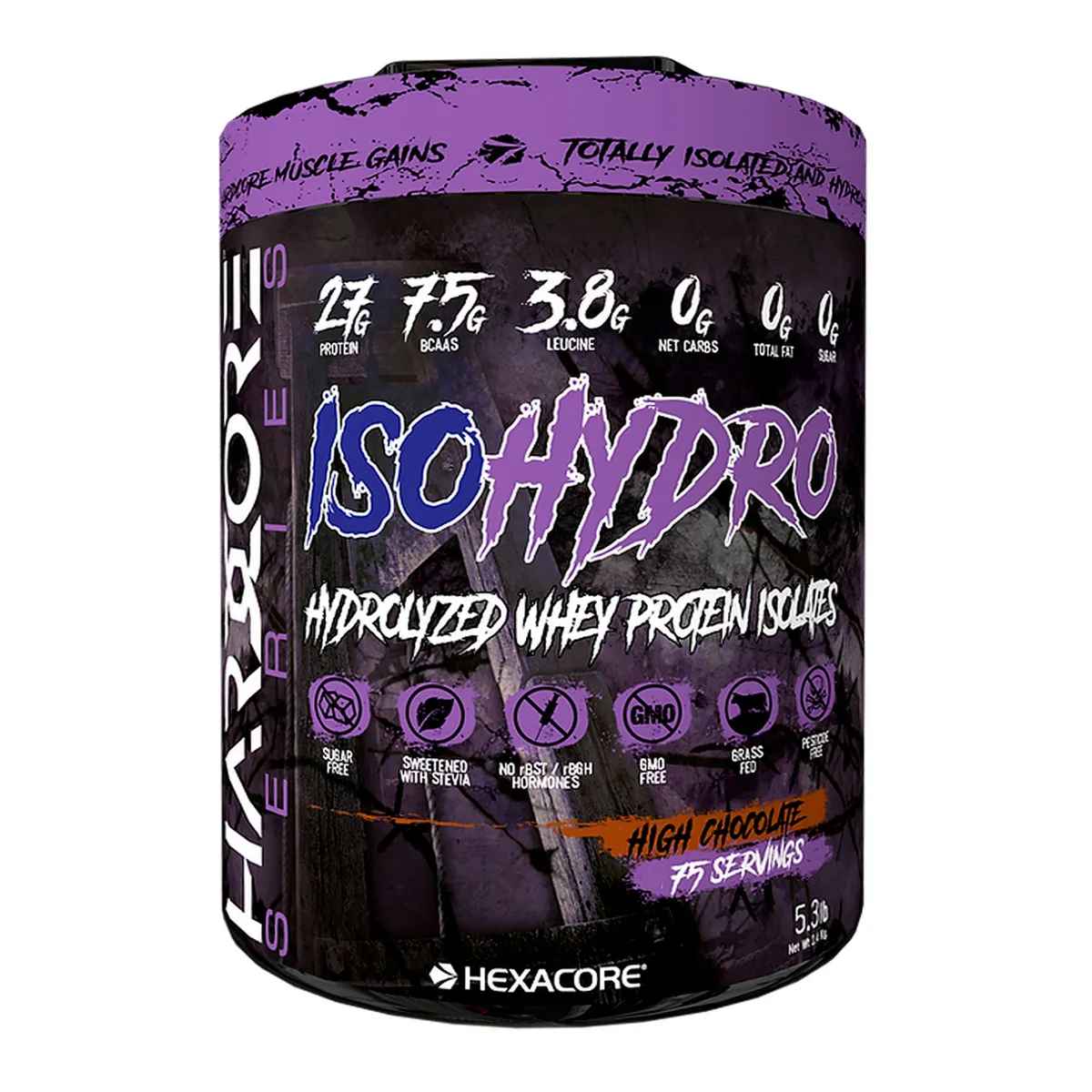 HEXACORE - Iso Hydro Hexacore 5.3 Libras 75 Porciones. CHOCOLATE