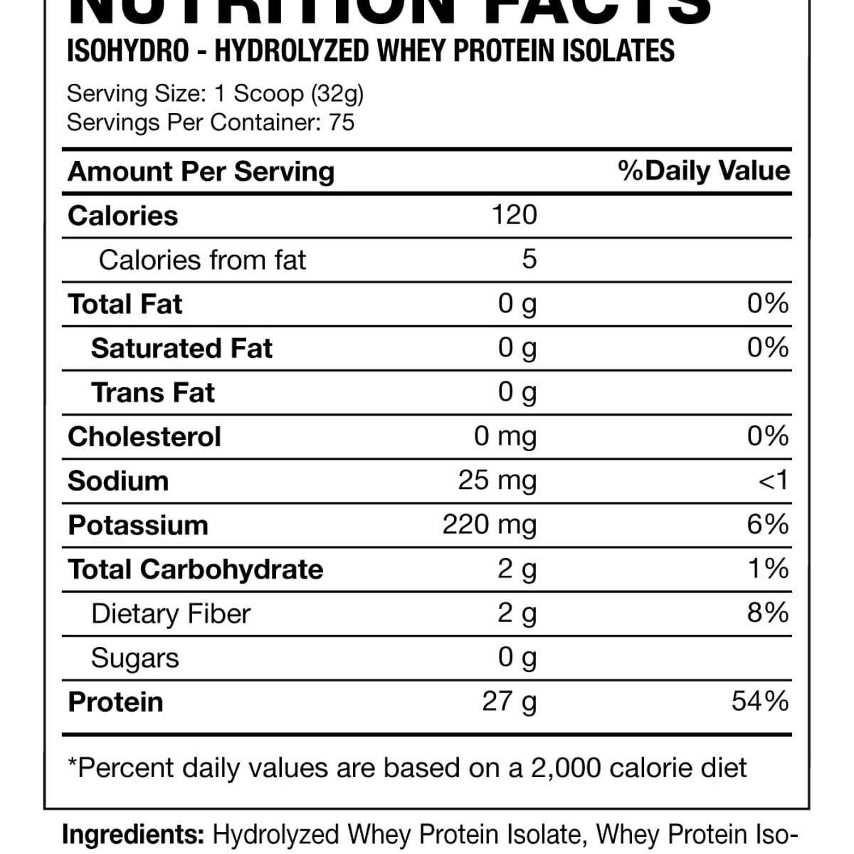 HEXACORE - Iso Hydro Hexacore 5.3 Libras 75 Porciones. CHOCOLATE