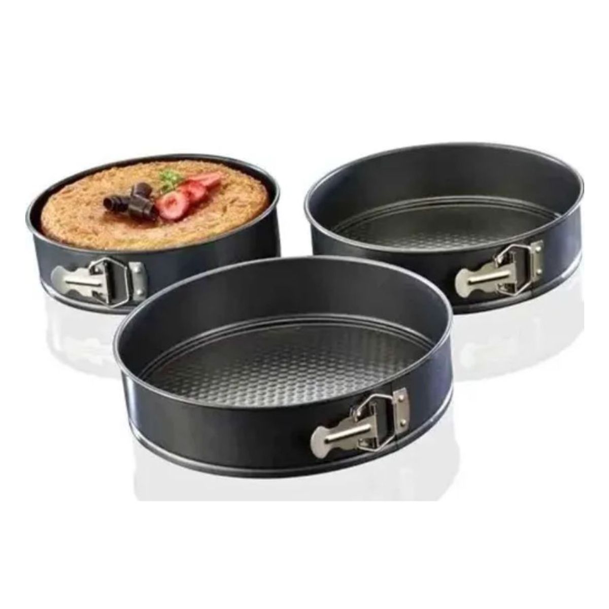 GENERICO - Set 6 Moldes Redondo Antiadherente Torta Repostería