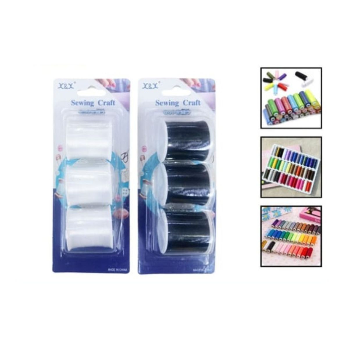 GENERICO - Set 6 Unidades De Hilos Para Coser Colores Surtidos