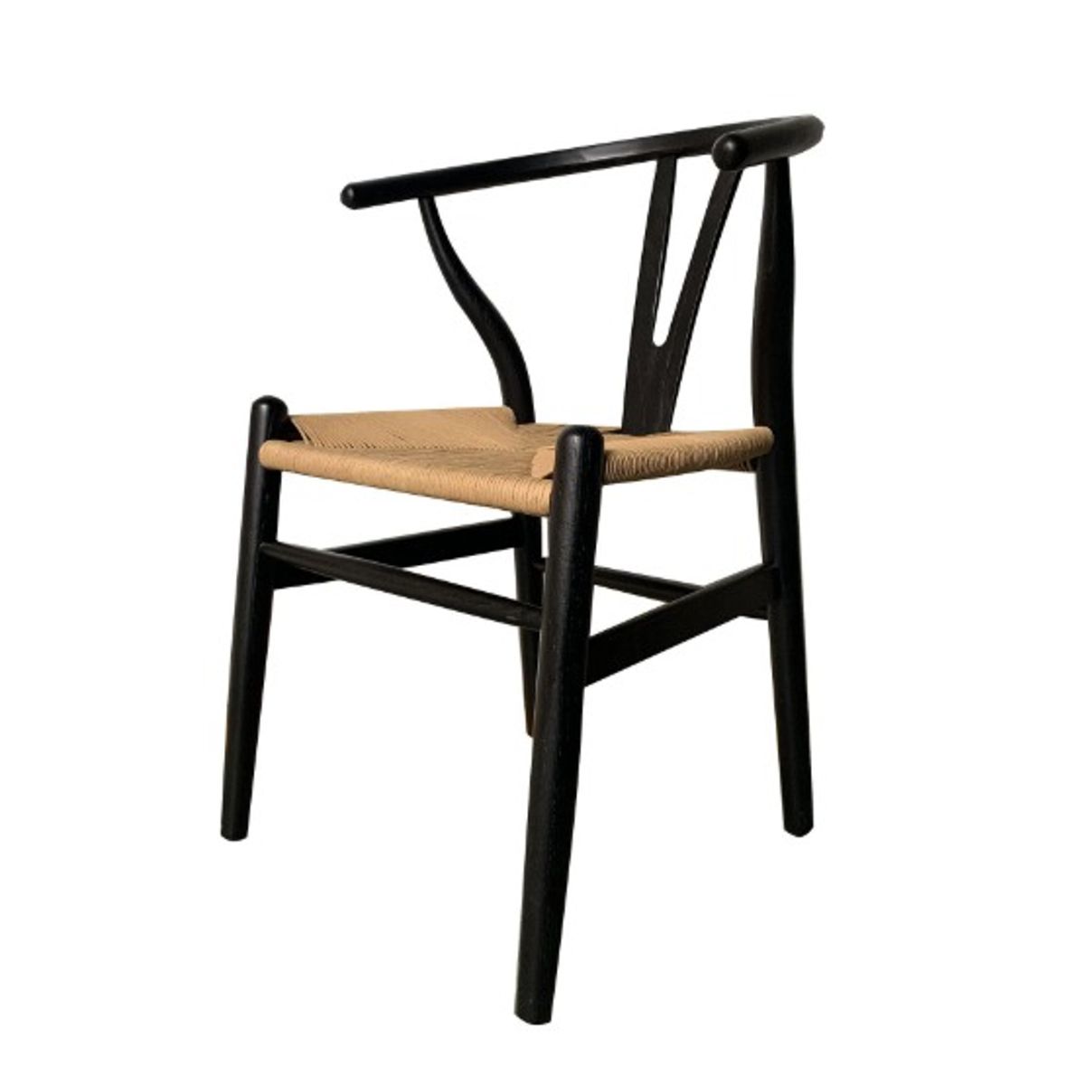 HABITA2 CHILE - COMEDOR NORDIC WISH DE MADERA 120 - 4 PUESTO NEGRO ASIENTO NATURAL…