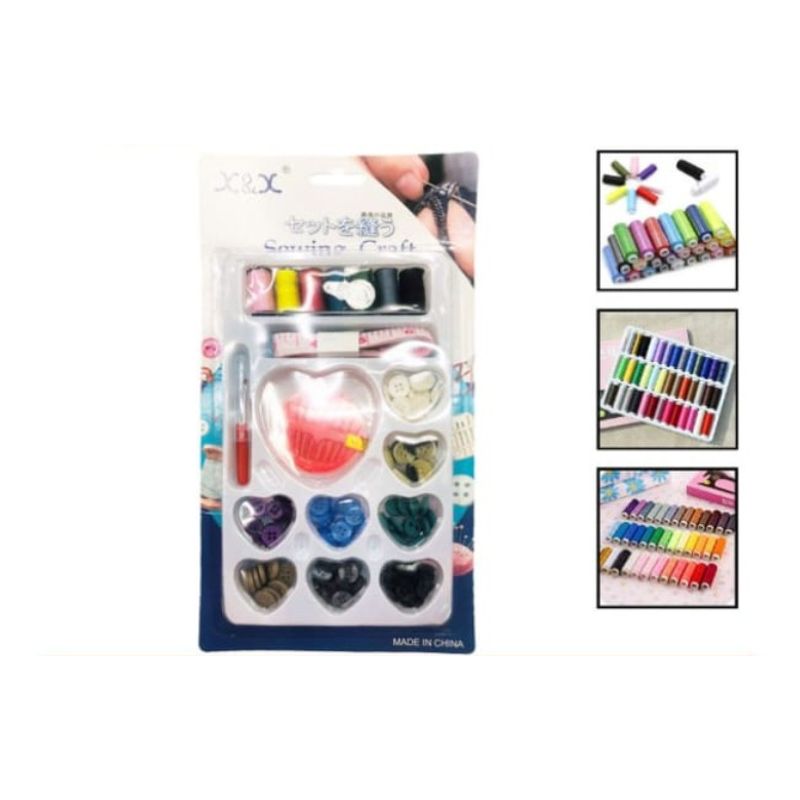 GENERICO - Set Articulos Para Costura Botones-Hilos-Agujas