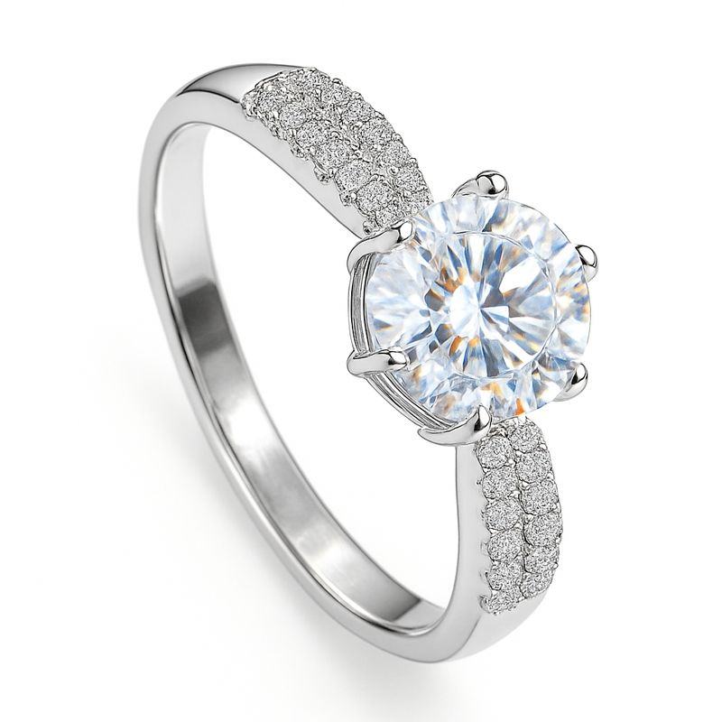 GENERICO - Anillo plata 925 ajustable ilusion compromiso