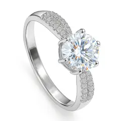 GENERICO - Anillo plata 925 ajustable ilusion compromiso