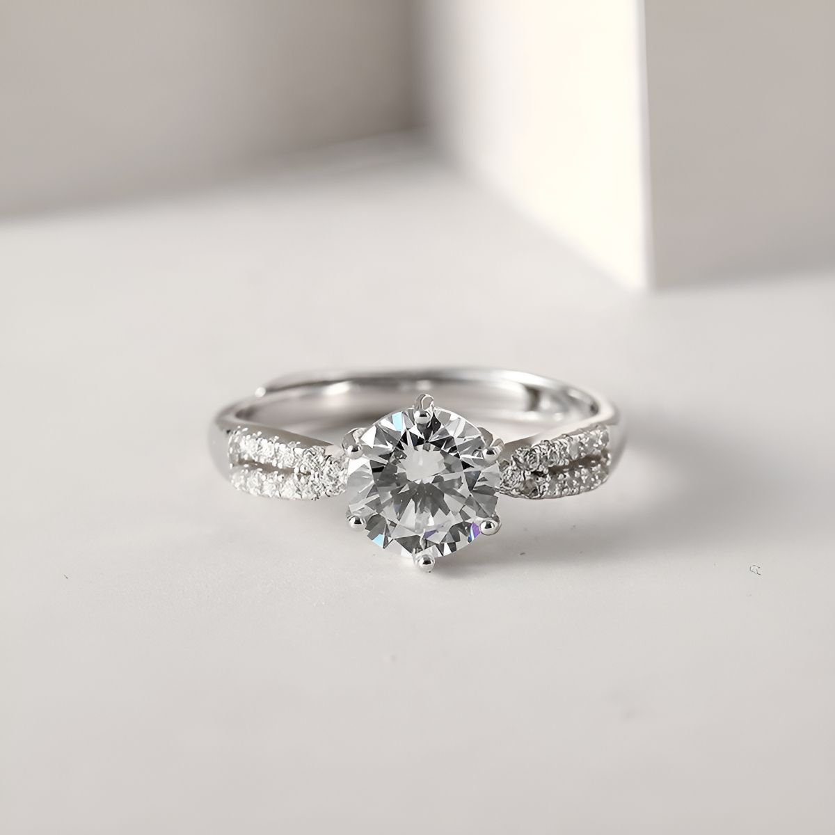 GENERICO - Anillo plata 925 ajustable ilusion compromiso