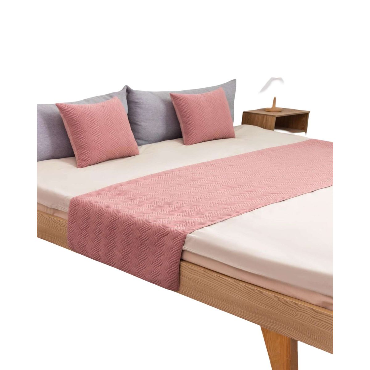 GENERICO - PIECERA MAS 2 FUNDAS ELEGANTE ROSA