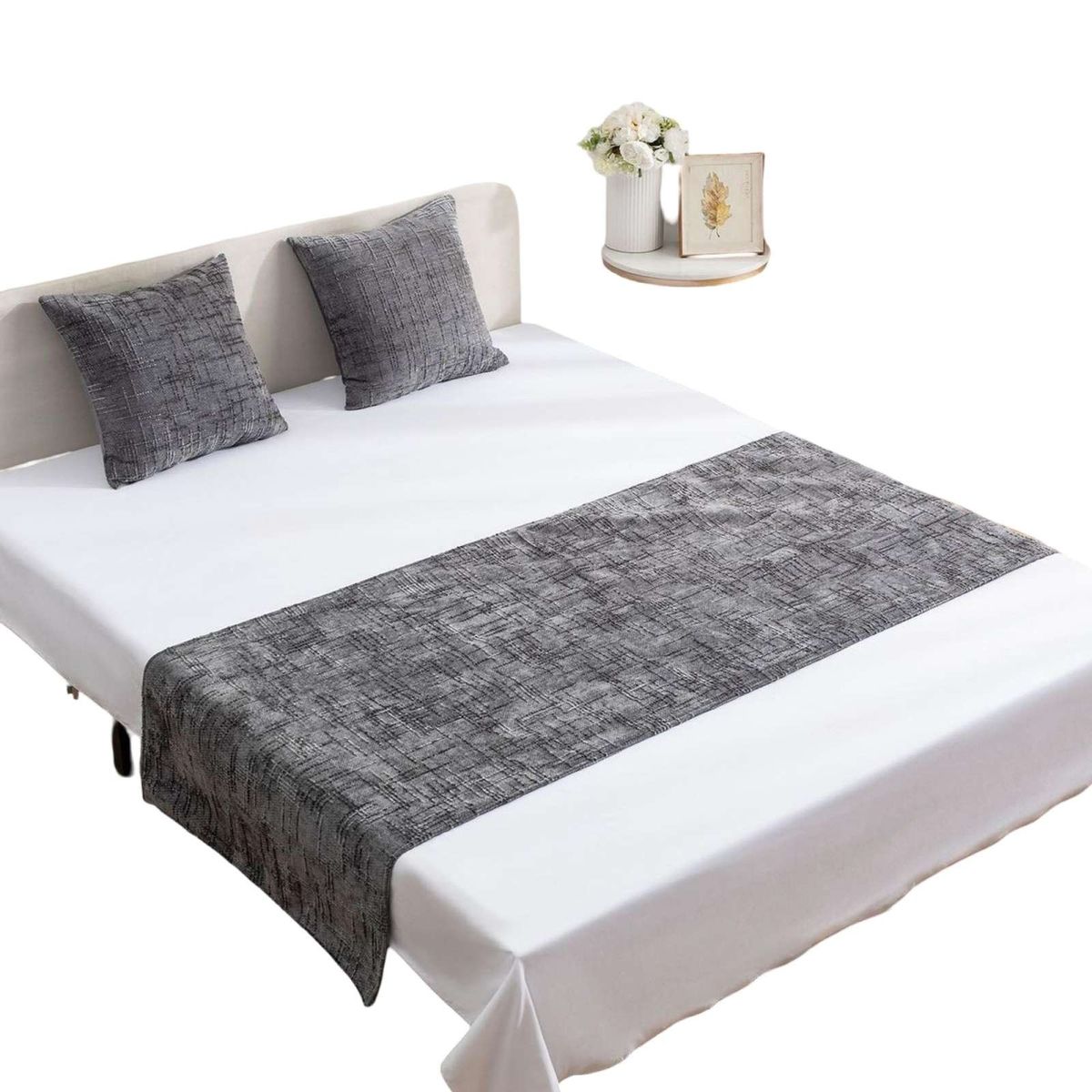 GENERICO - PIECERA MAS 2 FUNDAS MODELO CHENILLE NEGRO