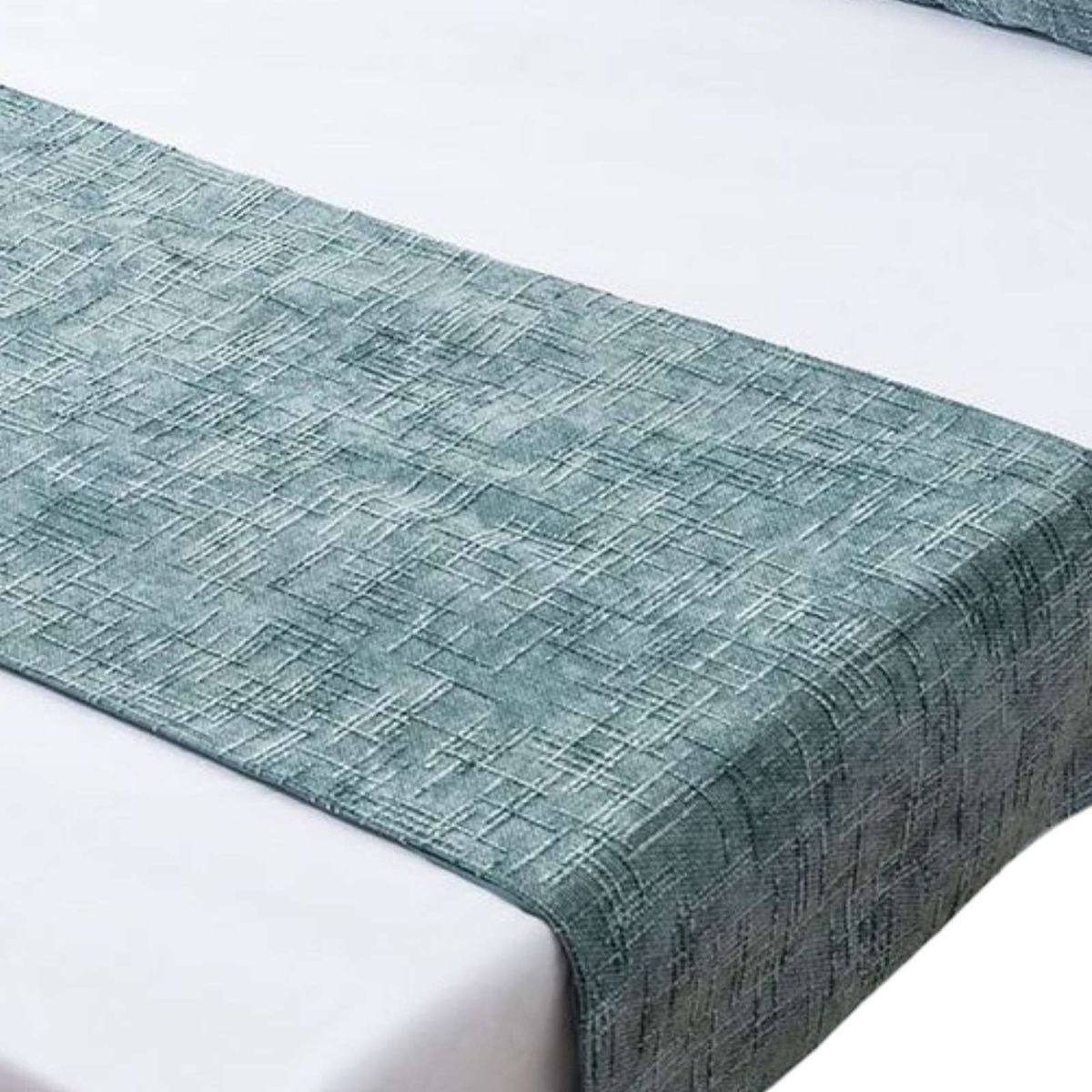 GENERICO - PIECERA MAS 2 FUNDAS MODELO CHENILLE TURQUESA