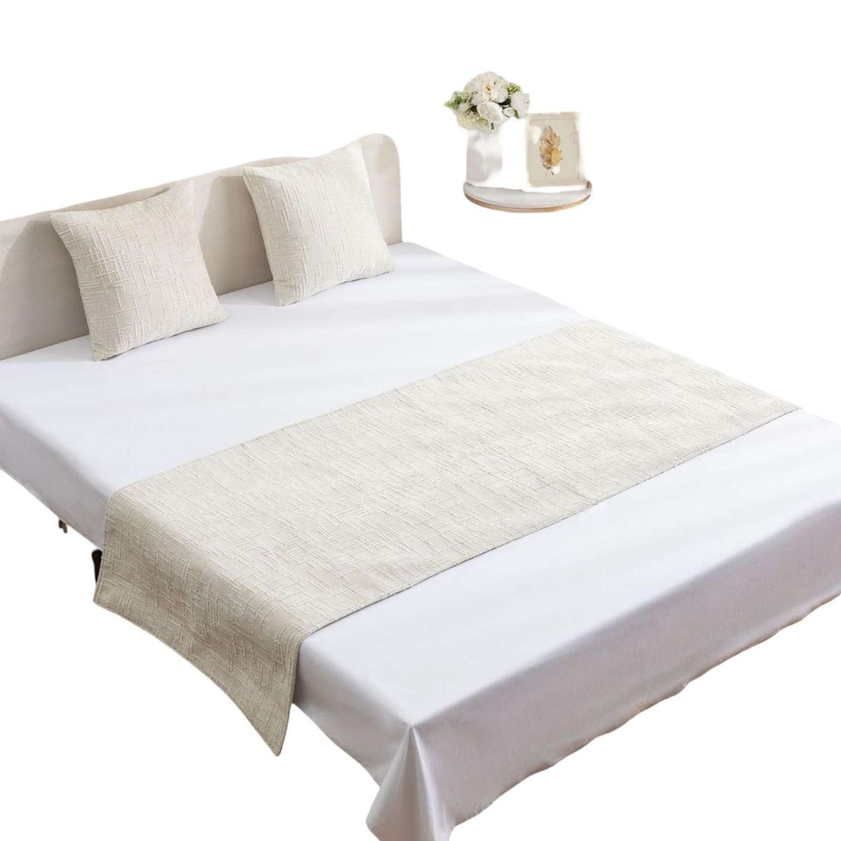 GENERICO - PIECERA SIN FUNDAS MODELO CHENILLE BEIGE CLARO