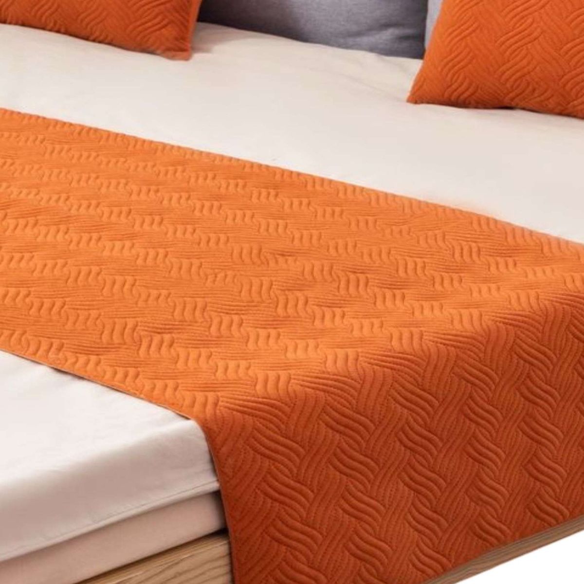 GENERICO - PIECERA MAS 2 FUNDAS ELEGANTE NARANJA