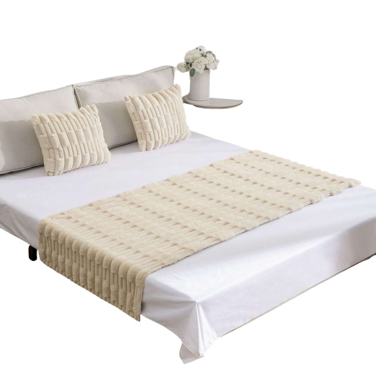 GENERICO - PIECERA SIN FUNDAS DISEÑO BAMBU BEIGE