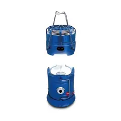 DBLUE - Lámpara Camping Con Ventilador Portátil Camping Azul - Ps