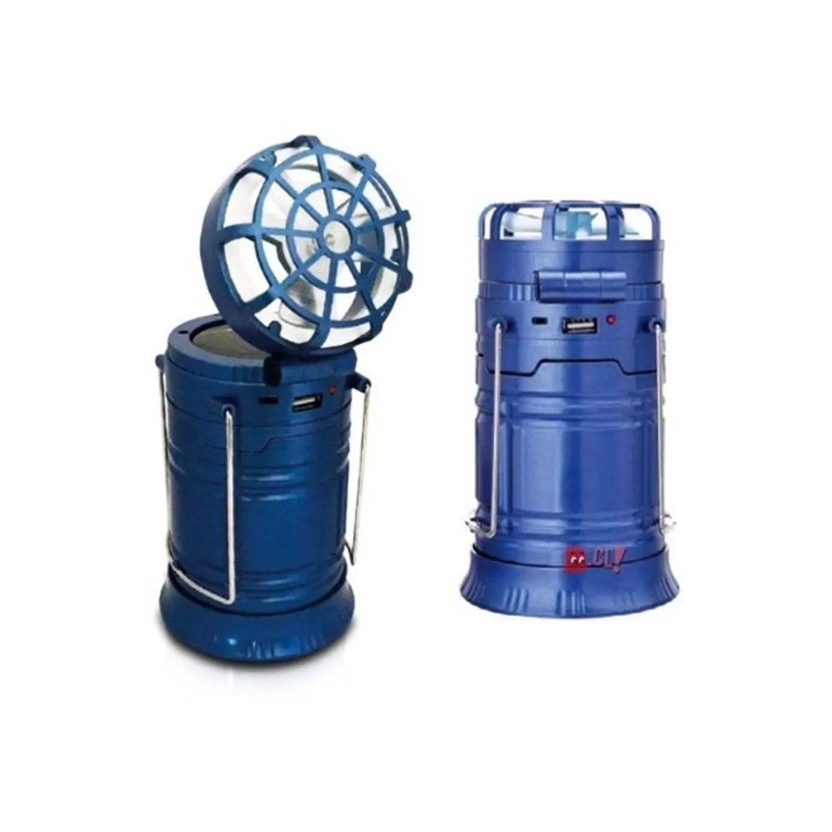 DBLUE - Lámpara Camping Con Ventilador Portátil Camping Azul - Ps