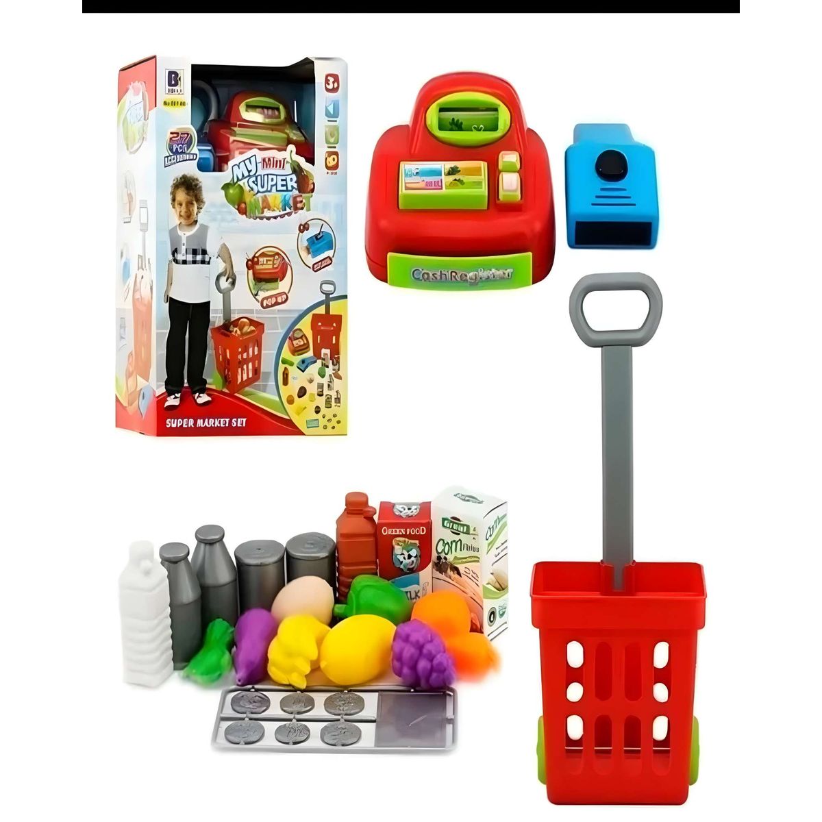 GENERICO - JJUGUETE MINI SUPER MARKET 57 PZAS