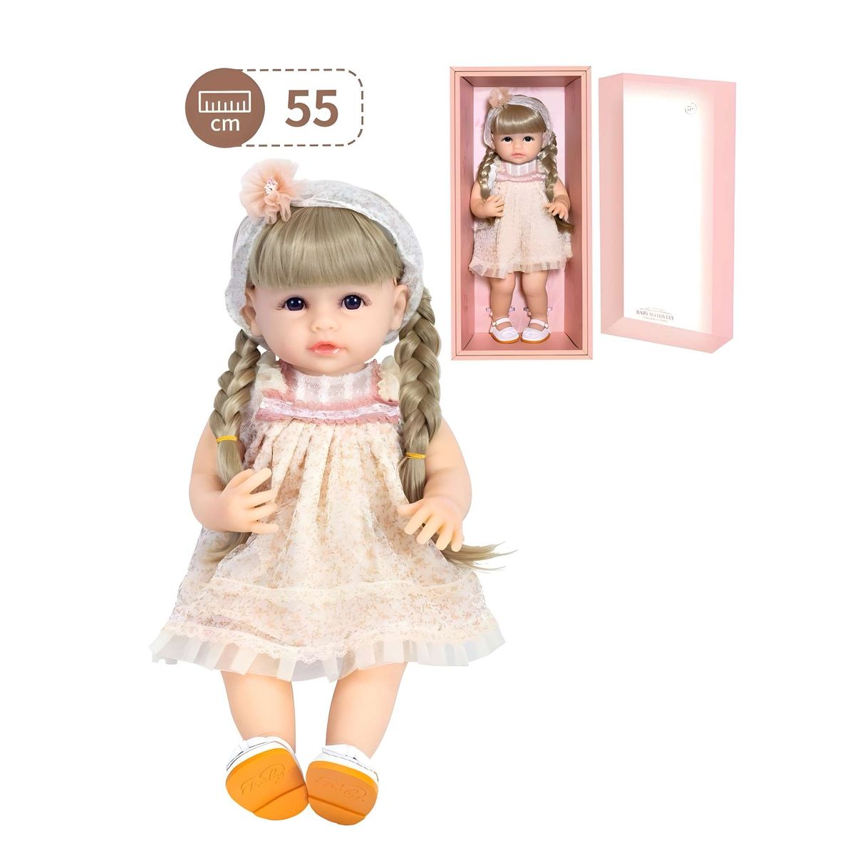 GENERICO - Muñeca infantil bebé realista silicona blanca