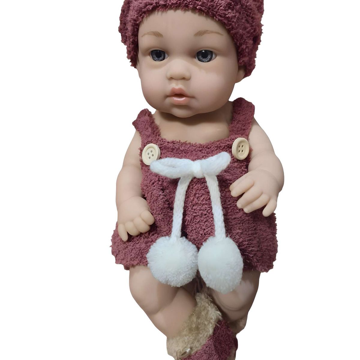 GENERICO - Muñeca infantil bebé realista silicona baby so lovely rosada