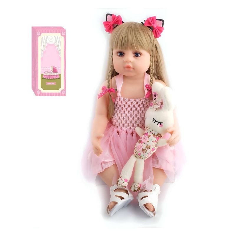 GENERICO - Muñeca infantil bebé realista silicona rosado