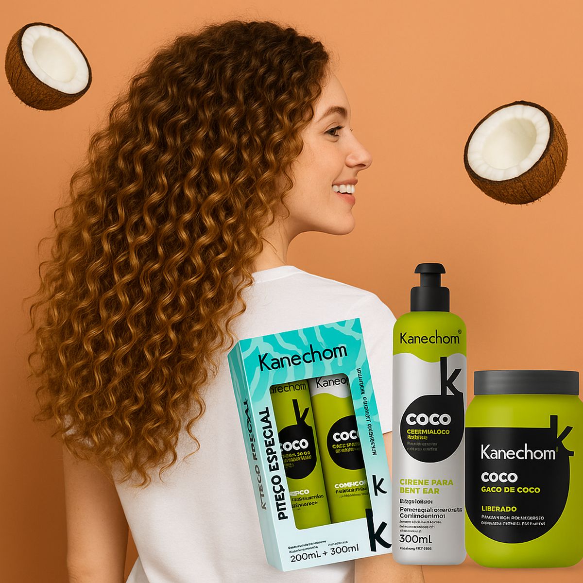 KANECHOM - Pack tratamiento Capilar Kanechom Óleo De Coco Rizos Definidos Y Suave