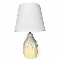 GENERICO - Pack X2 Lámparas Velador Con Pantalla Decoración Dormitorios Ceramica