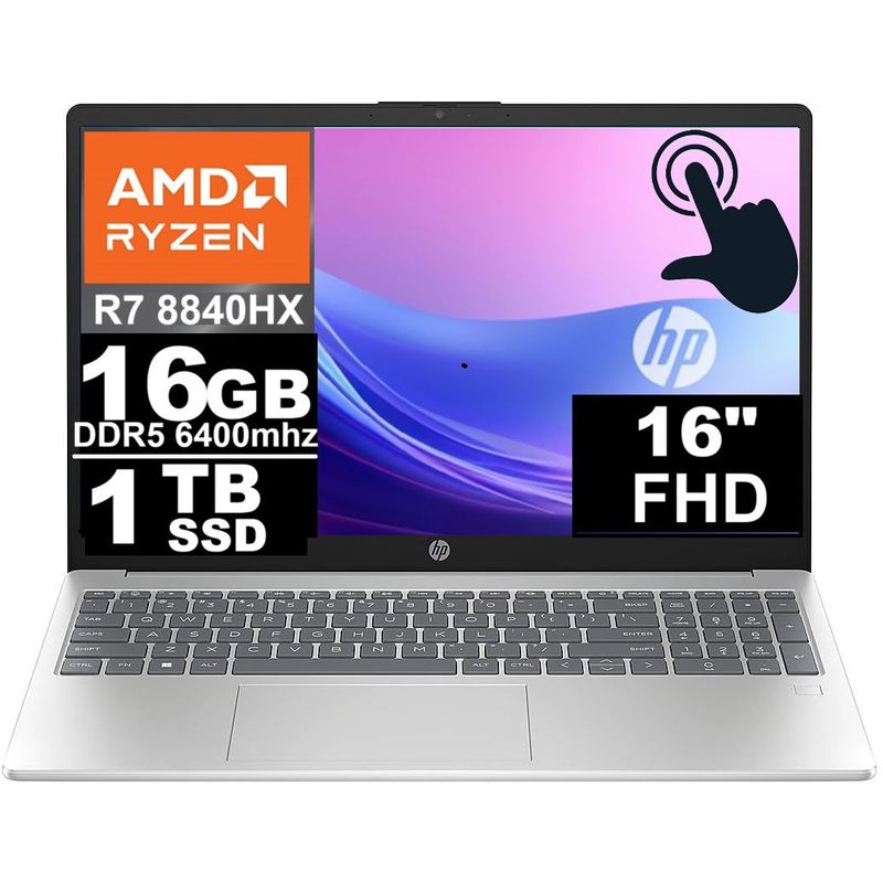 HP - NOTEBOOK HP PAVILION 2025 16" TACTIL RYZEN 7 8840HS 8 CORES SSD 1TB 16GB DDR5 WIN 11
