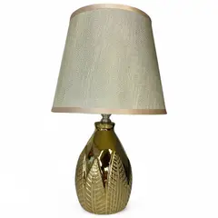 GENERICO - Pack X2 Lámparas Velador Con Pantalla Decoración Dormitorios Ceramica