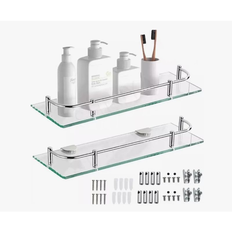 ATLAS - Organizador Ducha Repisa Baño Set 2 Vidrio