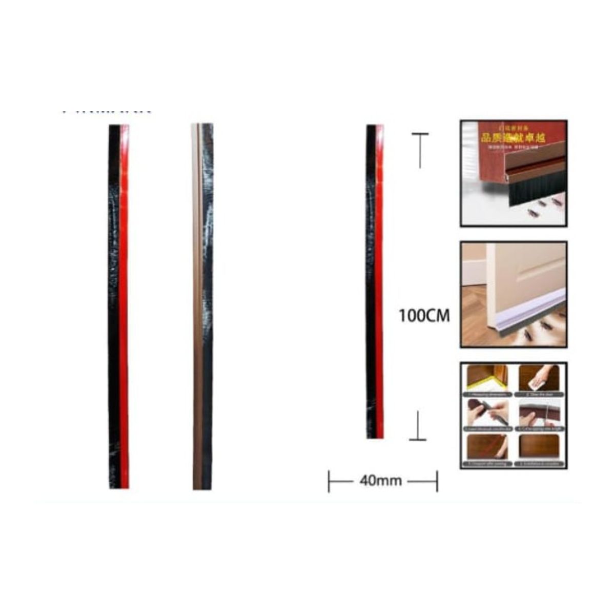 GENERICO - Tira De Costura De Puerta 100X40Cm