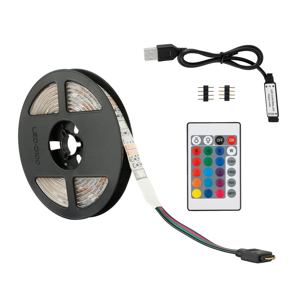 Tira Led De 3mts Rgb Conexión Usb Con Control - Ps, marca DBLUE - Foto 2