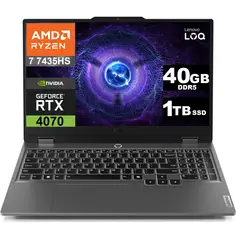 LENOVO - NOTEBOOK GAMER LOQ 15.6" 144HZ RYZEN 7 7345HS SSD 1TB 40GB DDR5 NVIDIA RTX 4070