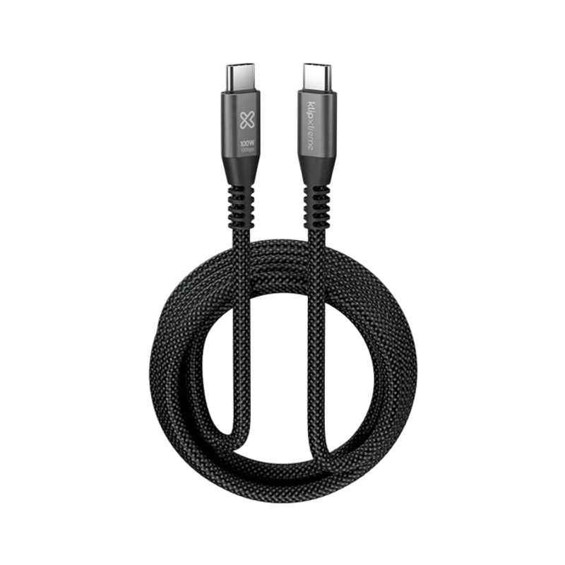 KLIP XTREME - Klip Xtreme Cable USB-C 3m 24 pines 100W 10 Gbps Trenzado Negro