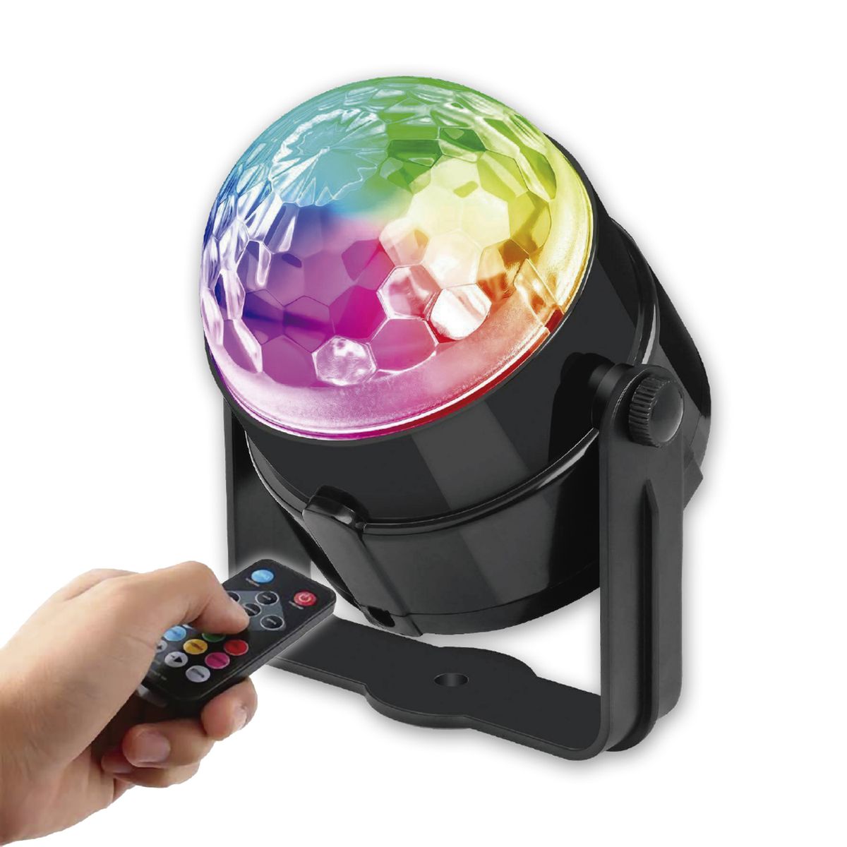 DBLUE - Luz Bola Led Giratoria Fiesta Multicolor Con Control - Ps