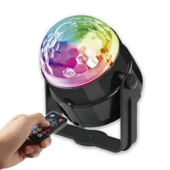 DBLUE - Luz Bola Led Giratoria Fiesta Multicolor Con Control - Ps