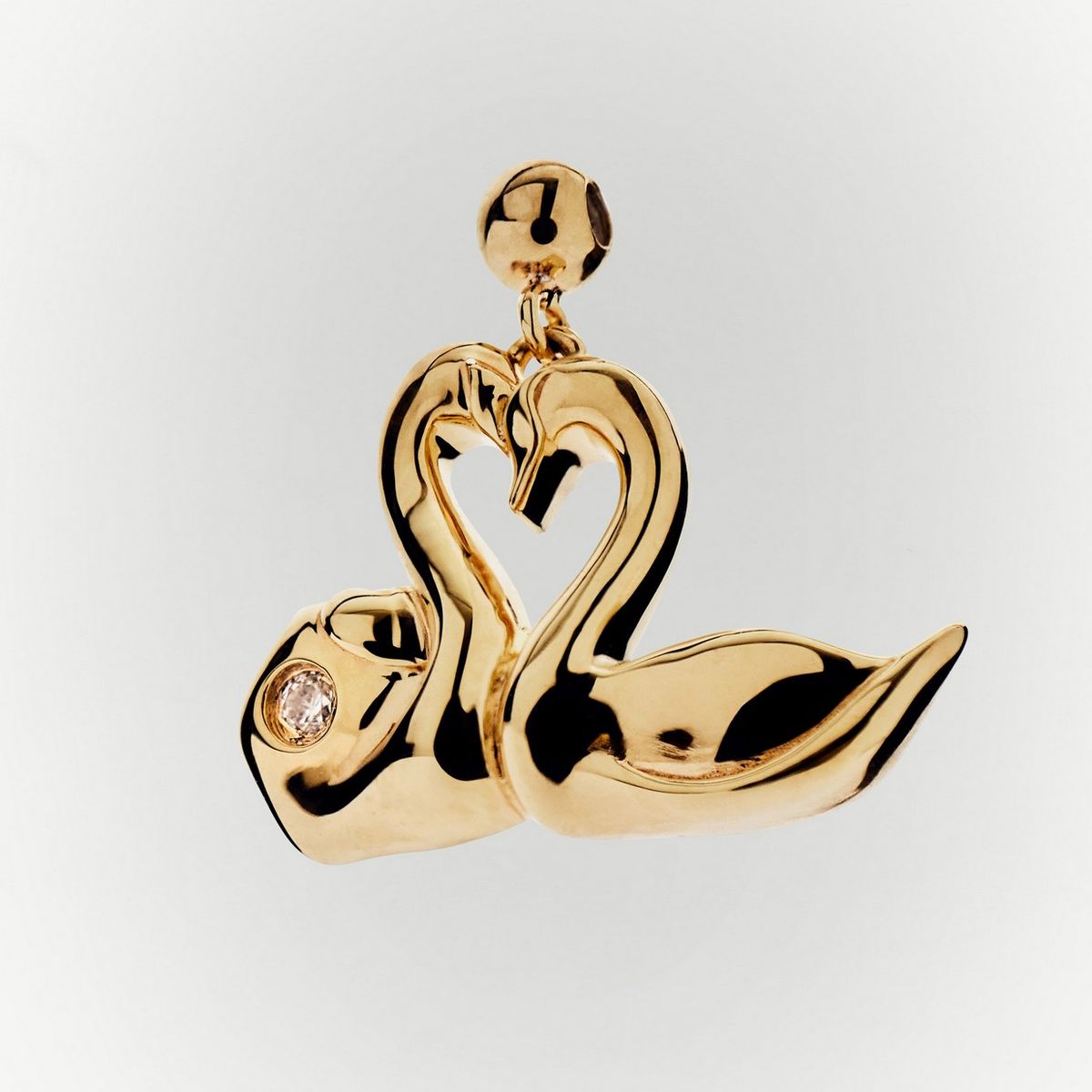 PDPAOLA - Charm de cisnes de amor PDPAOLA