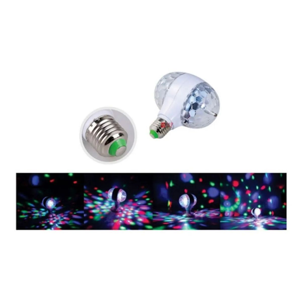 DBLUE - Luz Ampolleta Fiesta Giratoria Doble Color Rgb - Ps