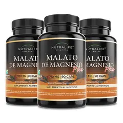 NUTRALIFE - Malato de Magnesio Plus + Bisglicinato Zinc Lf 3x90 Caps