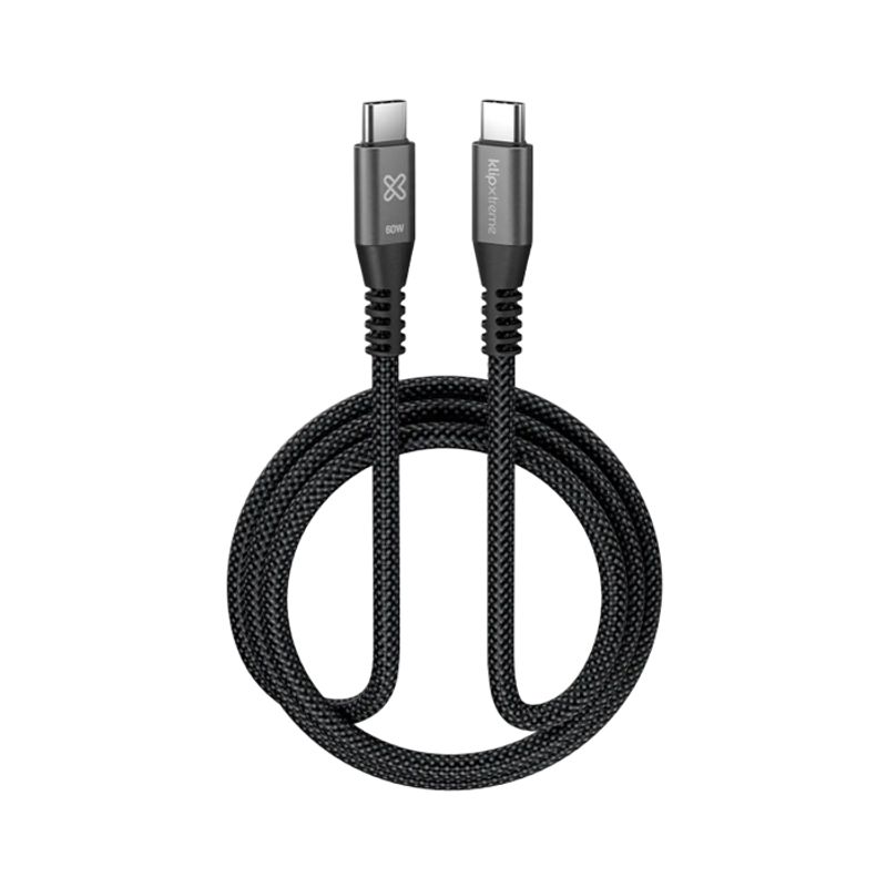 KLIP XTREME - Klip Xtreme Cable USB-C 3 m 60W Carga Rápida Trenzado Negro