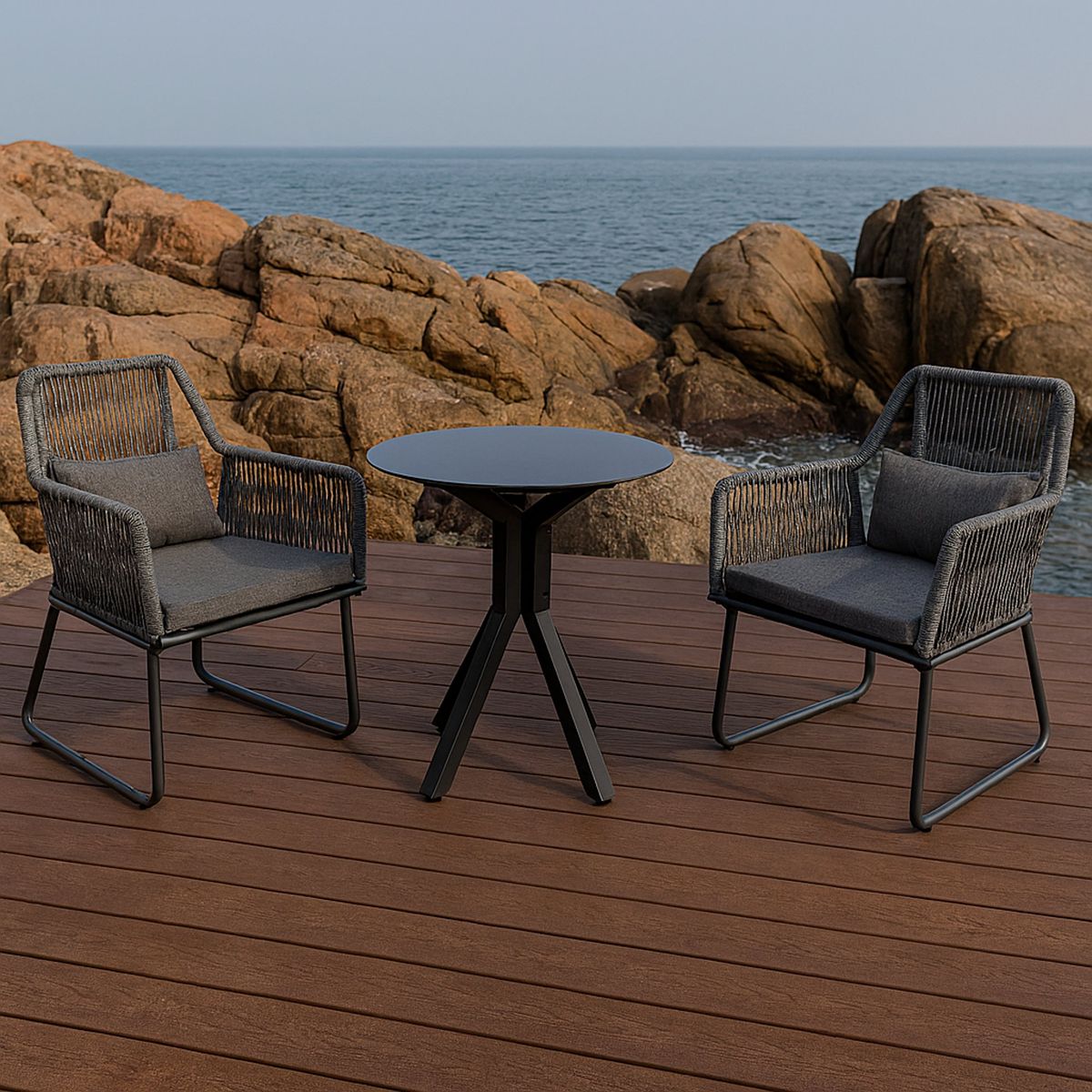 WHITE MARKET - Set de Terrazas Manaos para 2 personas exterior con filtro UV