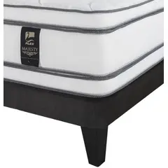 FLEX - Cama Europea Grafito Majesty 2 Plazas Box B/D + Respaldo Modern