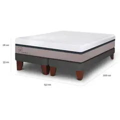 CIC - Cama Europea Balance 2 Plazas X 2.00Mt Base Dividida