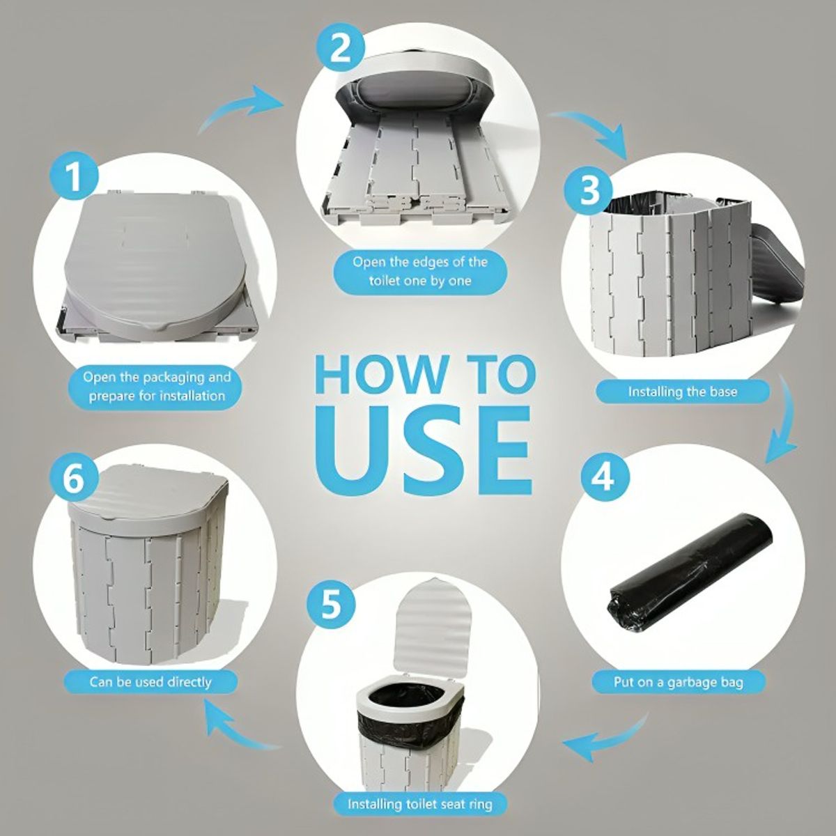 GENERICO - Inodoro Portátil Baño Plegable Para Camping