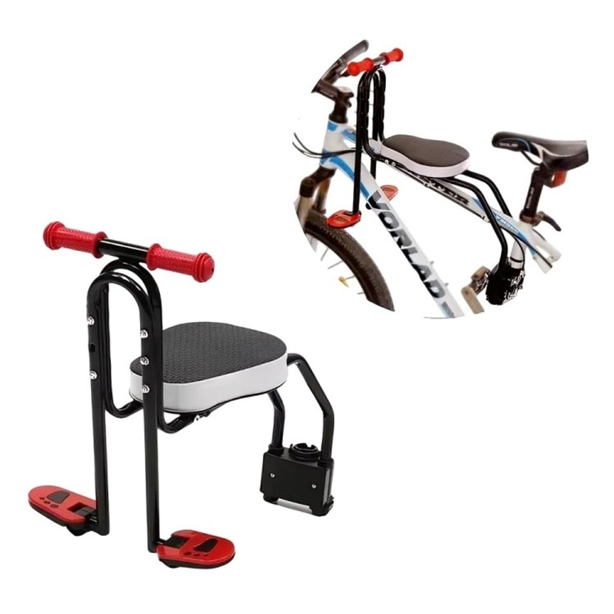 GENERICO - Silla Soporte Asiento Delantero Niños Porta Bebe Bicicleta