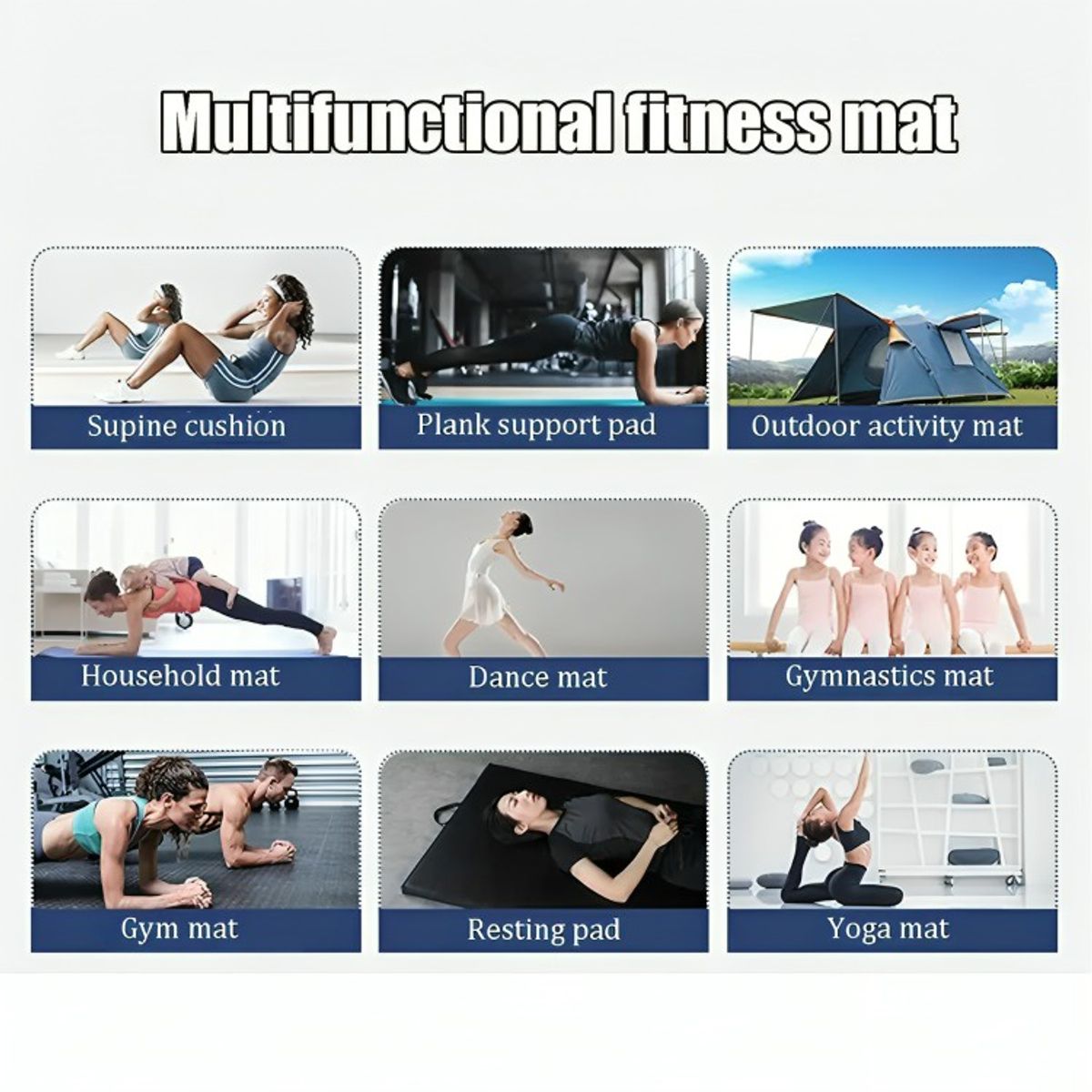 GENERICO - Colchoneta Deportiva Lona Oxford 100x50x5cm Pilates  Yoga