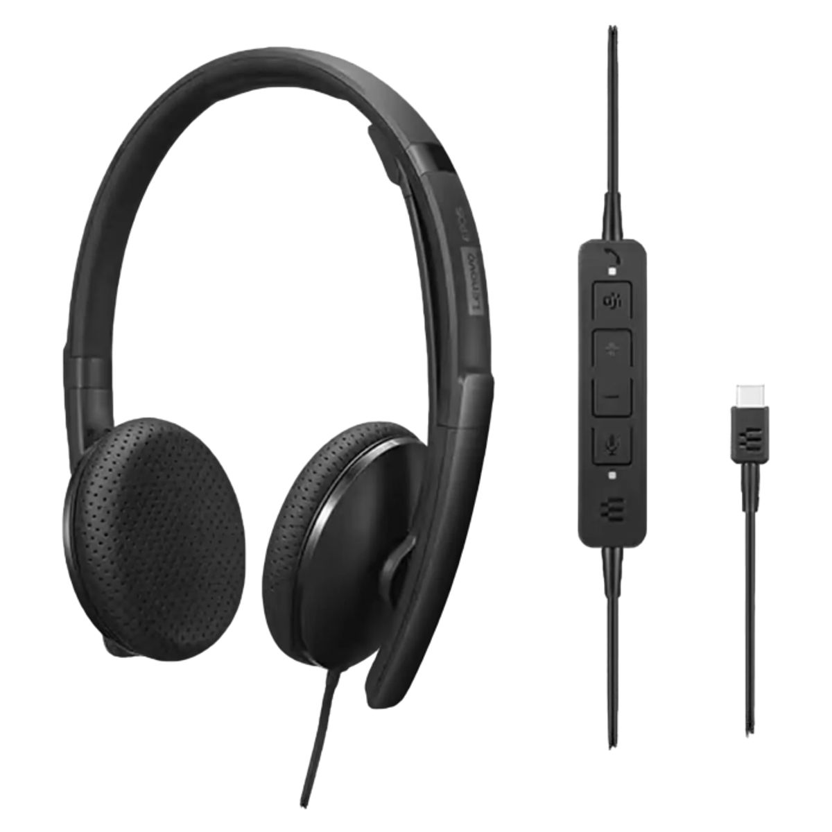 LENOVO - Lenovo Wired VoIP Audifonos USB-C con Micrófono para Teams, Color Negro