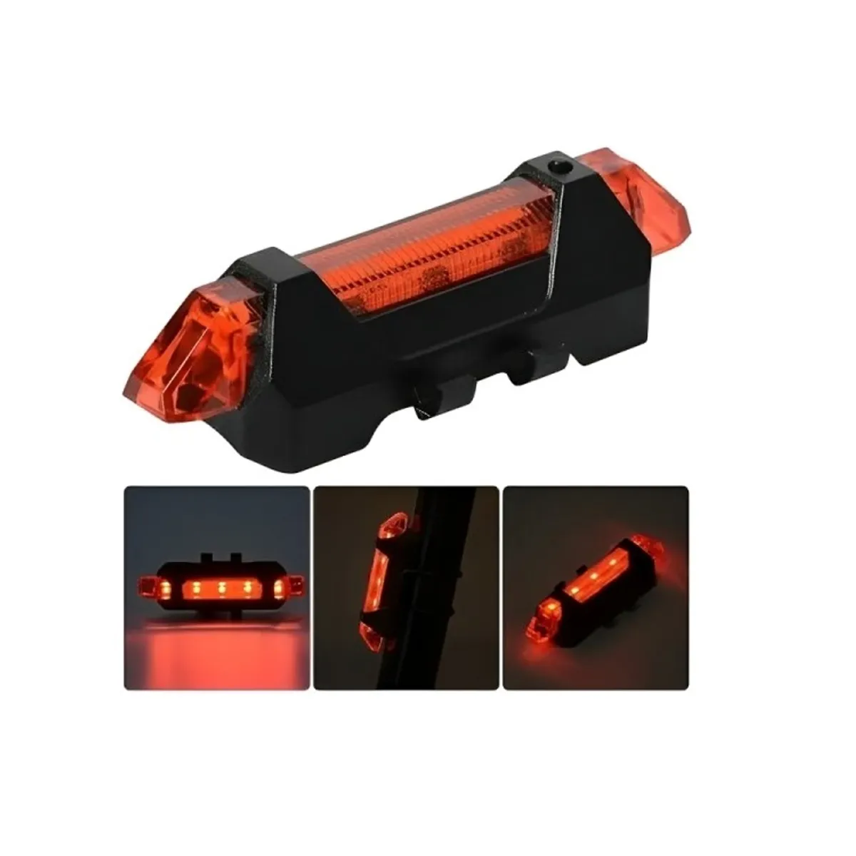 GENERICO - Luces Led Recargables Para Bicicleta Rojo