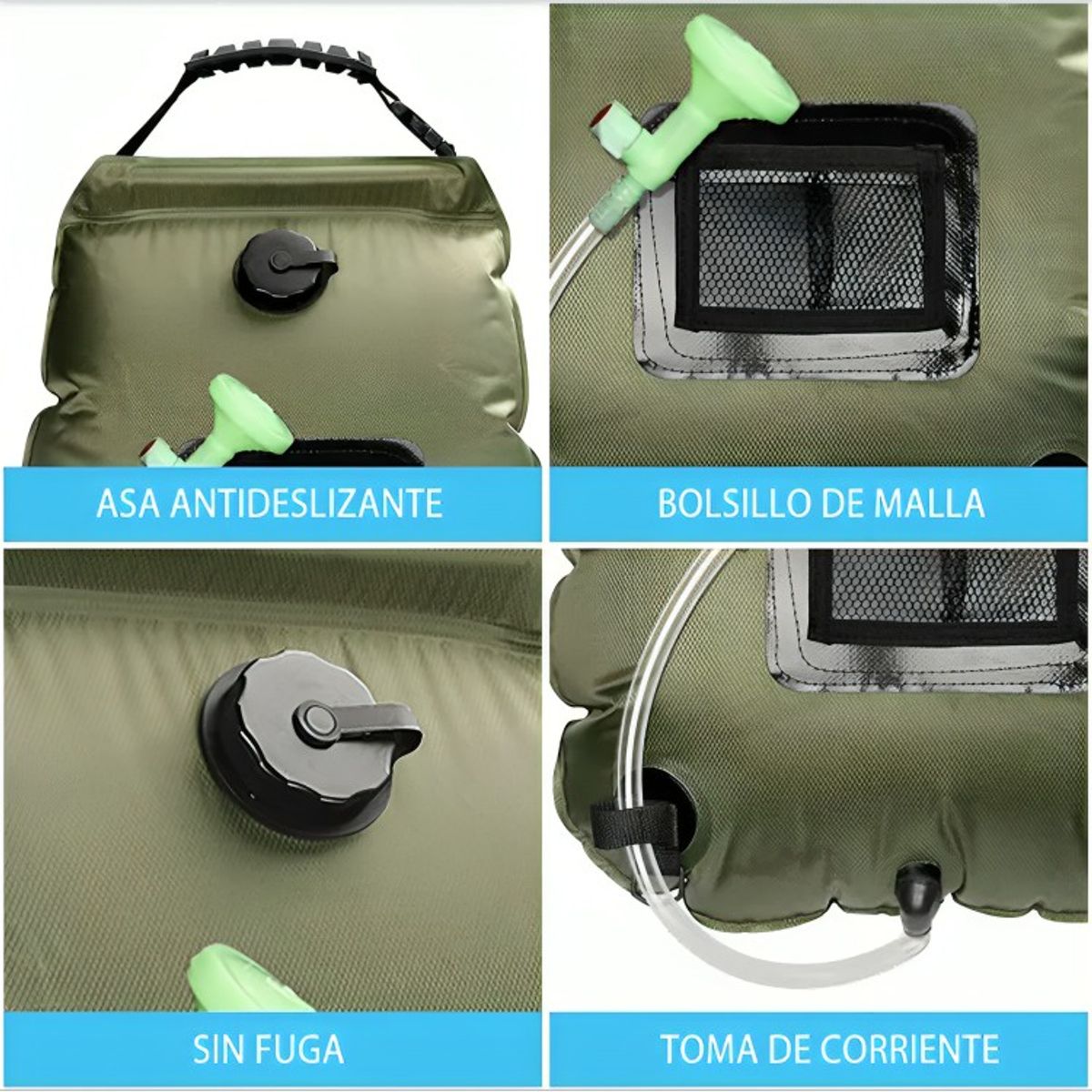 GENERICO - Bolsa Ducha Solar Portátil Camping Playa Aire Libre 20 Ltrs
