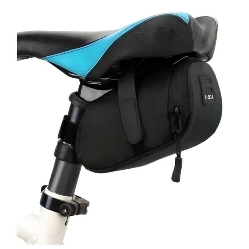 GENERICO - Bolso Alforja Para Bicicleta + Fijaciones Para Sillín
